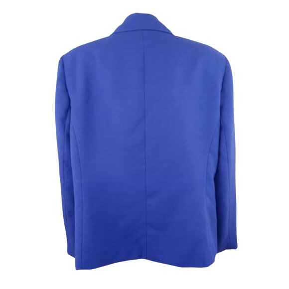 Kasper Royal Blue Button Up Long Sleeve Suit Jacket Blazer Career Business - Picture 6 of 8